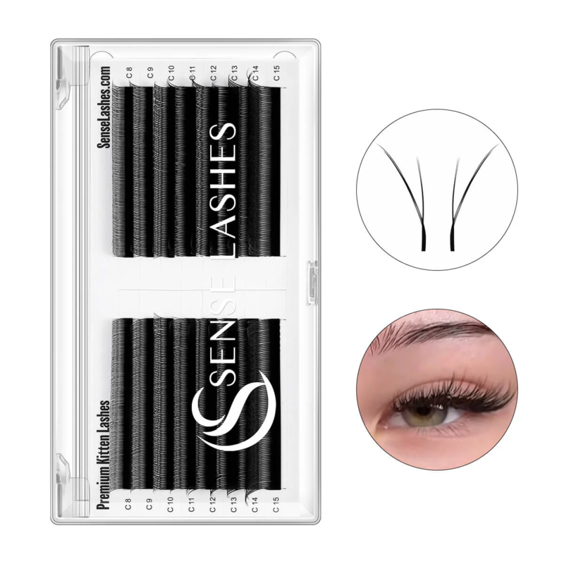 Eyelash Extension Yelix - SENSE LASHES Fox YYシェイプまつげ 0.07mm J/B/C/Dカール