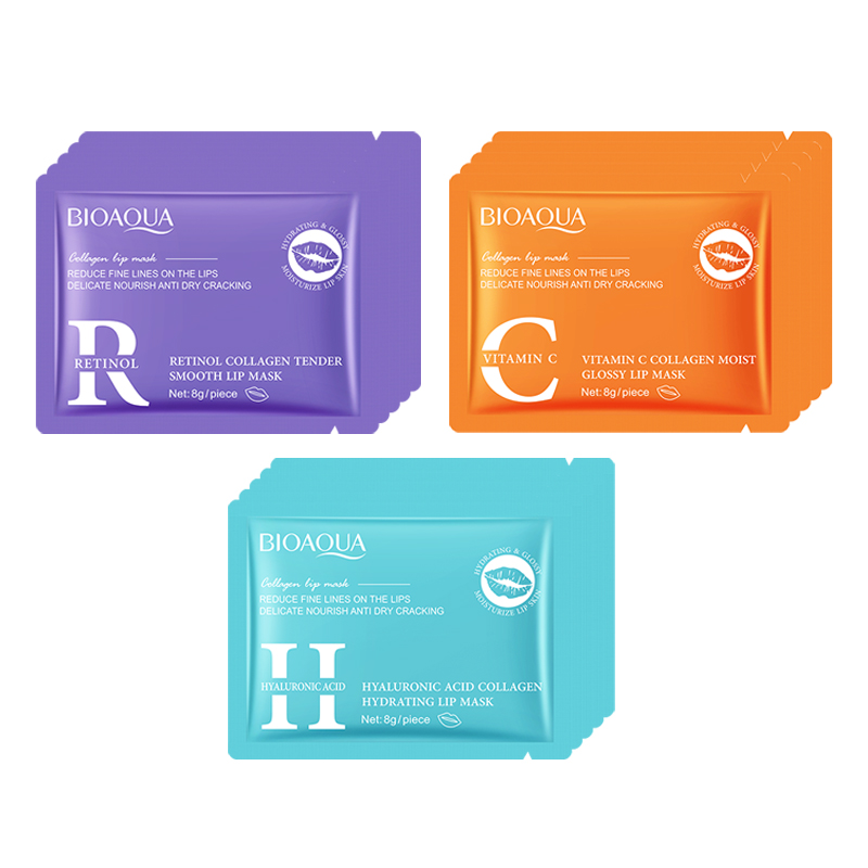 Eye Pad Collagen - BIOAQUA レチノールクリスタルコラーゲンアイマスクアンチダークサークル抗しわ保湿アンチエイジングアイパッチスキンケア