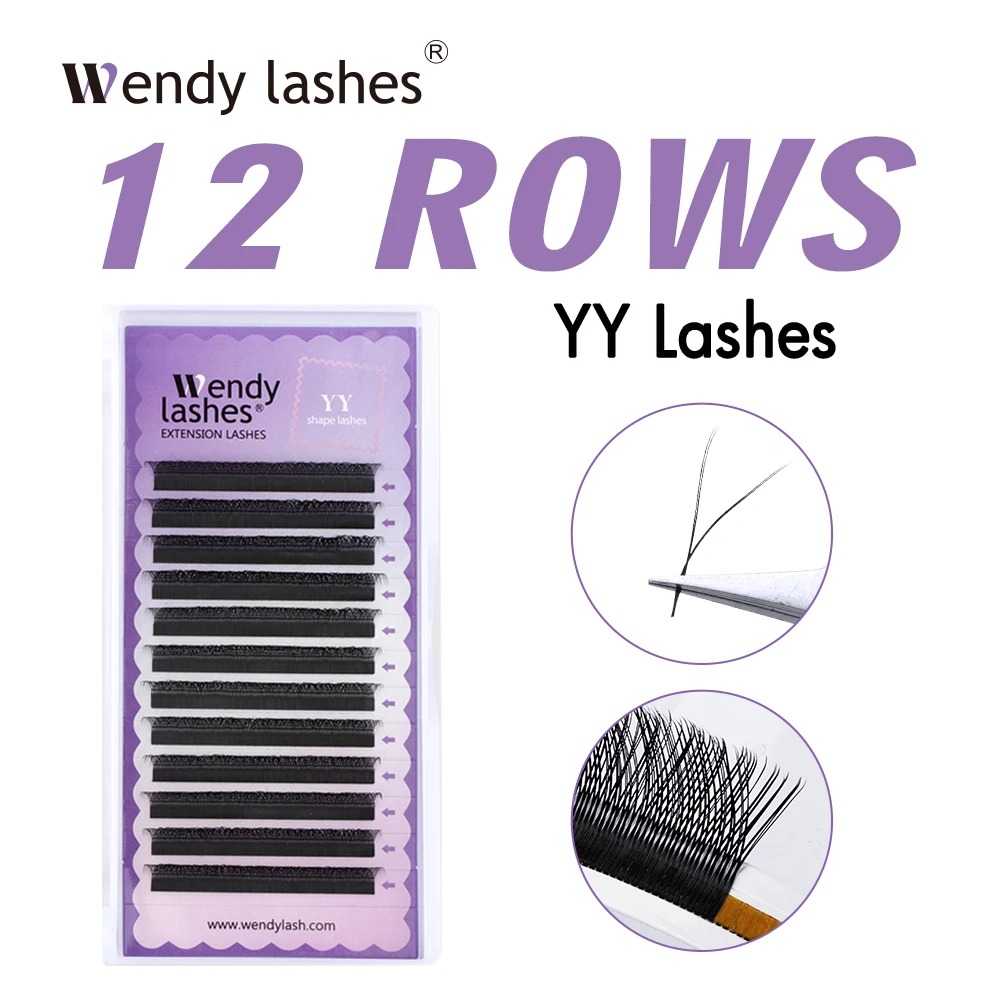 Eyelash Extension Yelix - WENDY 2D YYシェイプ C/Dカール まつげエクステ ソフトプレメイドボリュームファン