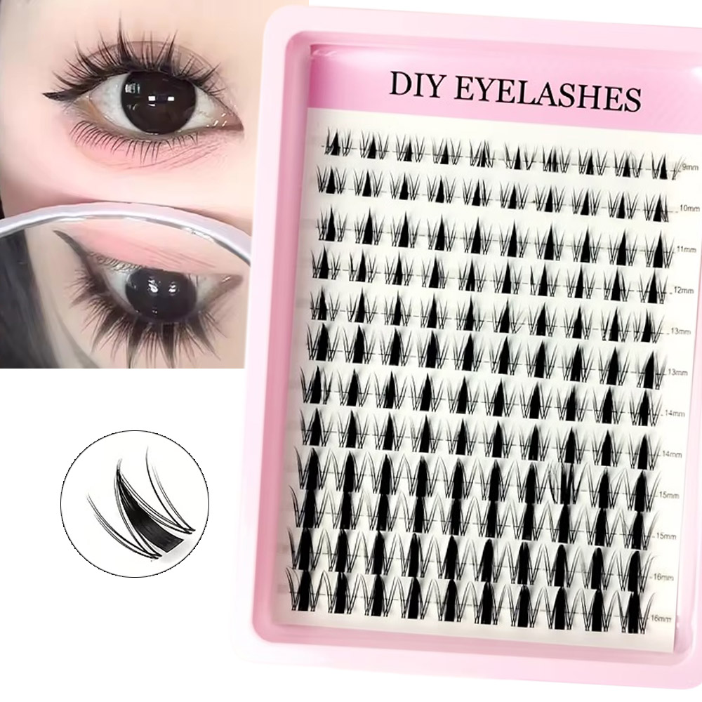 Eyelash Extension Wet Look - 120本入り フェアリーまつげ 8-16mm マンガまつげ Cカール アップライト