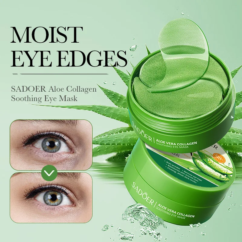 Eye Pad Collagen - SAODER 60 個アロエベラコラーゲンアイパッチ抗くまアイバッグ保湿引き締め目の下のスキンケア製品