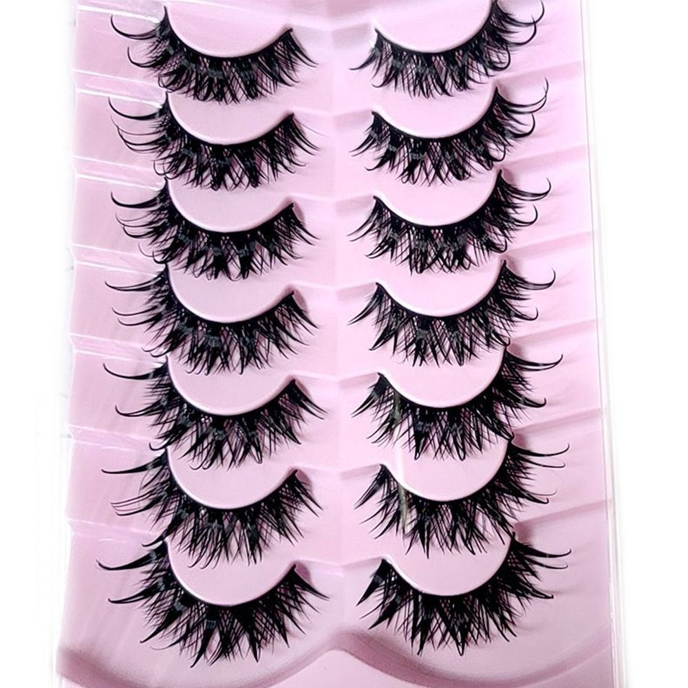 Eyelash Extension Wet Look - ウィスピー・ウェットルック・マンガ風まつげ ふわふわ妖精のような先端が尖ったつけまつげ Dカール ドラマティックまつげエクステツール 女性用メイクアップ