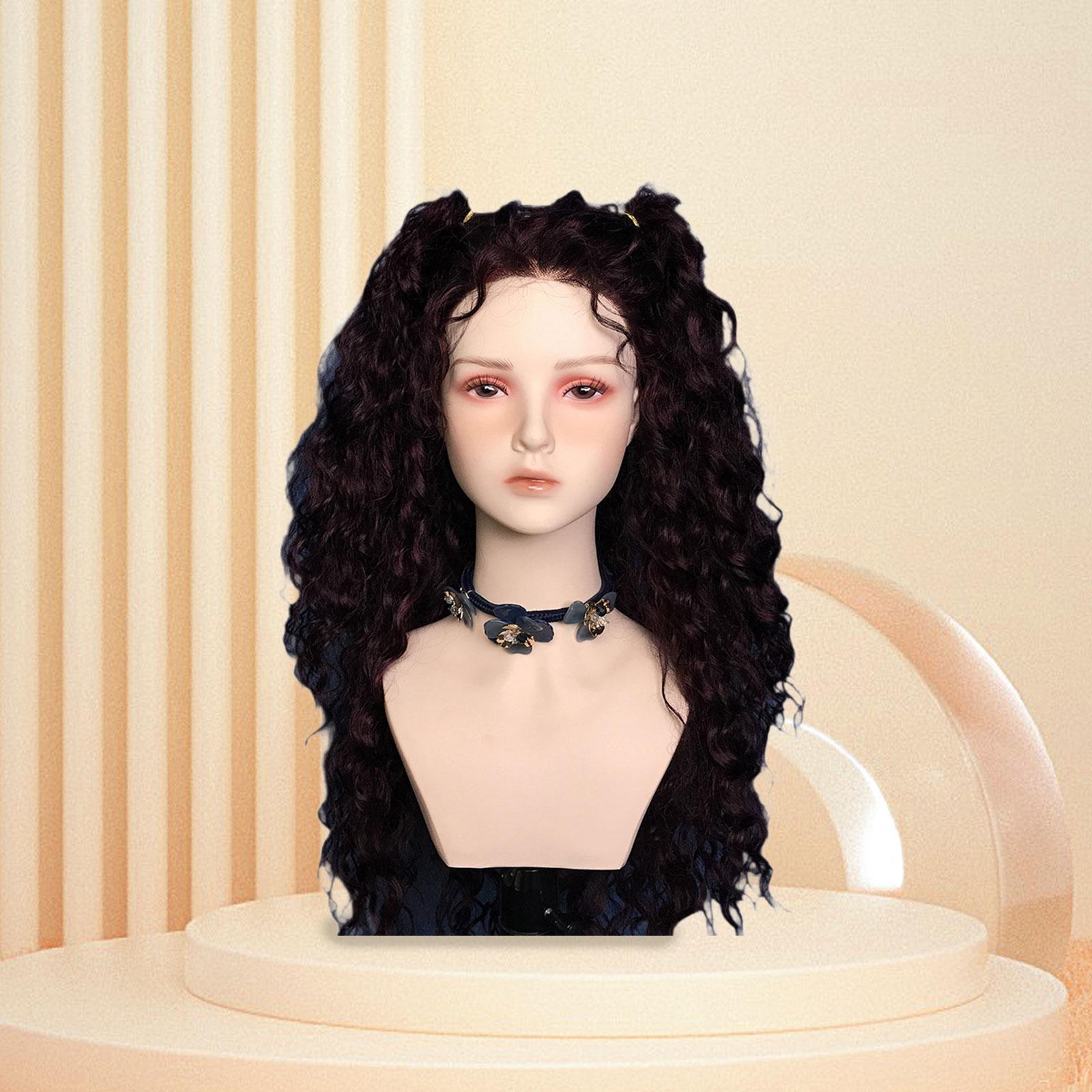 Eyelash Extension With Glasses - 肩窓付きヘッドディスプレイヘッドまつげエクステンションアニメマネキンヘッドかつらホルダーメガネキャップ帽子用