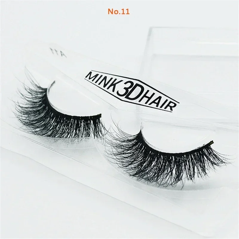 Eyelash Extension No 11 - 1 ペア 3D ミンクまつげ手作りつけまつげ厚いナチュラルファッション美容メイクツール化粧品製品