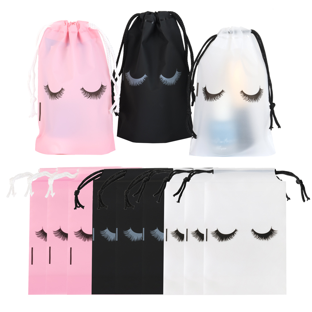 Eyelash Extension No 11 - 30 個まつげアフターケア保存袋巾着付き防水 EVA プラスチック旅行包装ポーチアイラッシュエクステンションアクセス