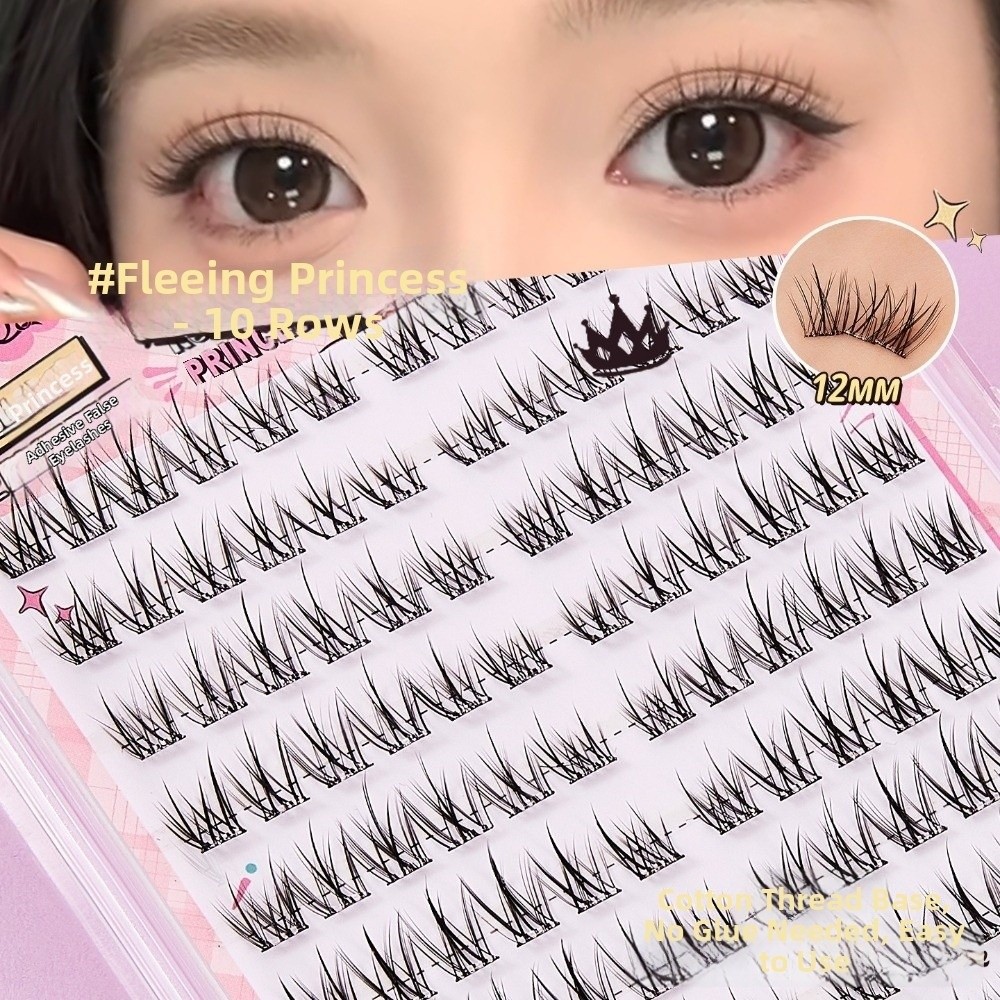 Eyelash Extension No 11 - 80クラスター 11-12MM 自己粘着式つけまつげ ナチュラルアイメイク DIYまつげエクステ 接着剤不要