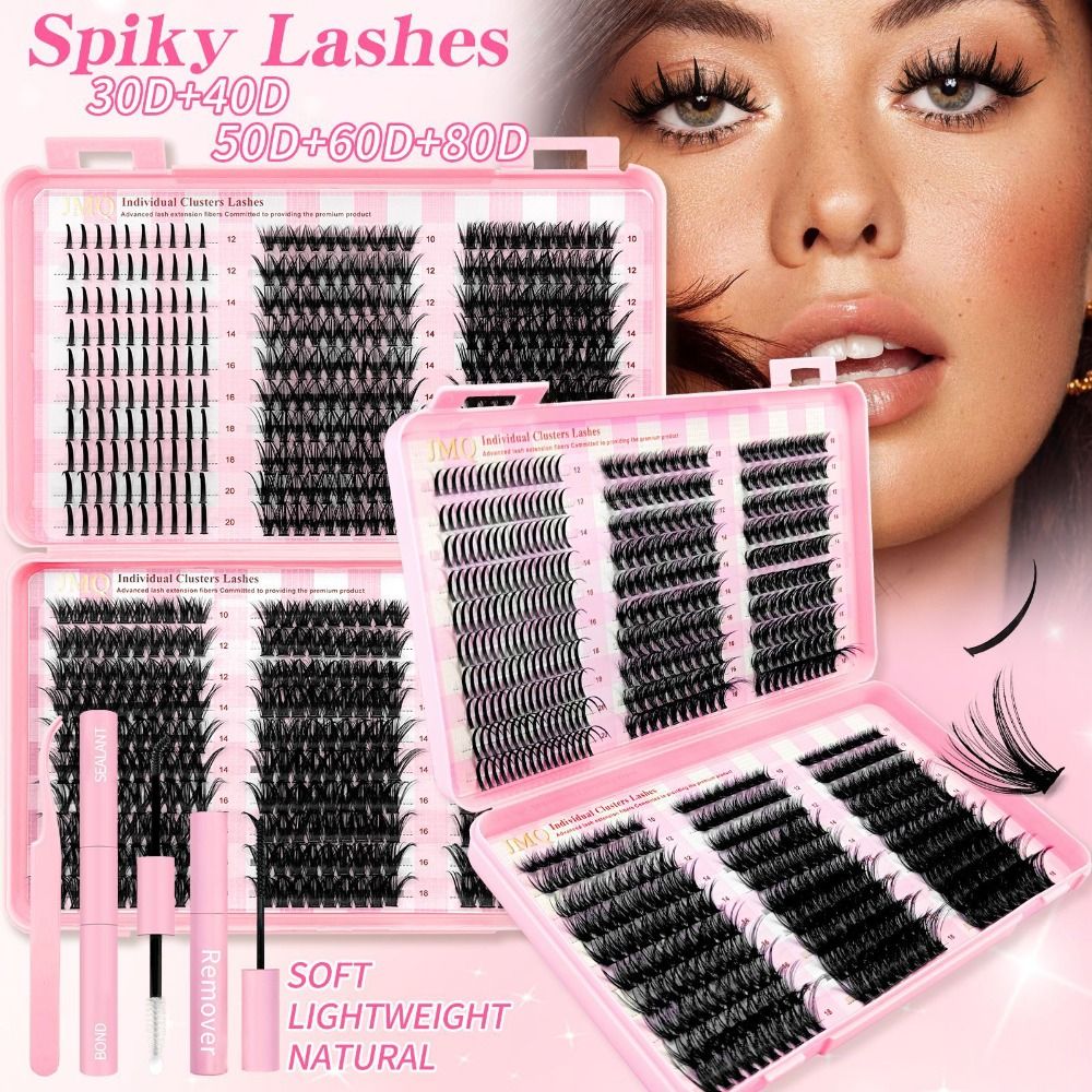 Eyelash Extension Wispy Look - 9-16mmの長さのつけまつげ、3DボリュームナチュラルルックDIYまつげエクステキット、ボリュームファン、ウィスピー風3Dフェイクミンクまつげ