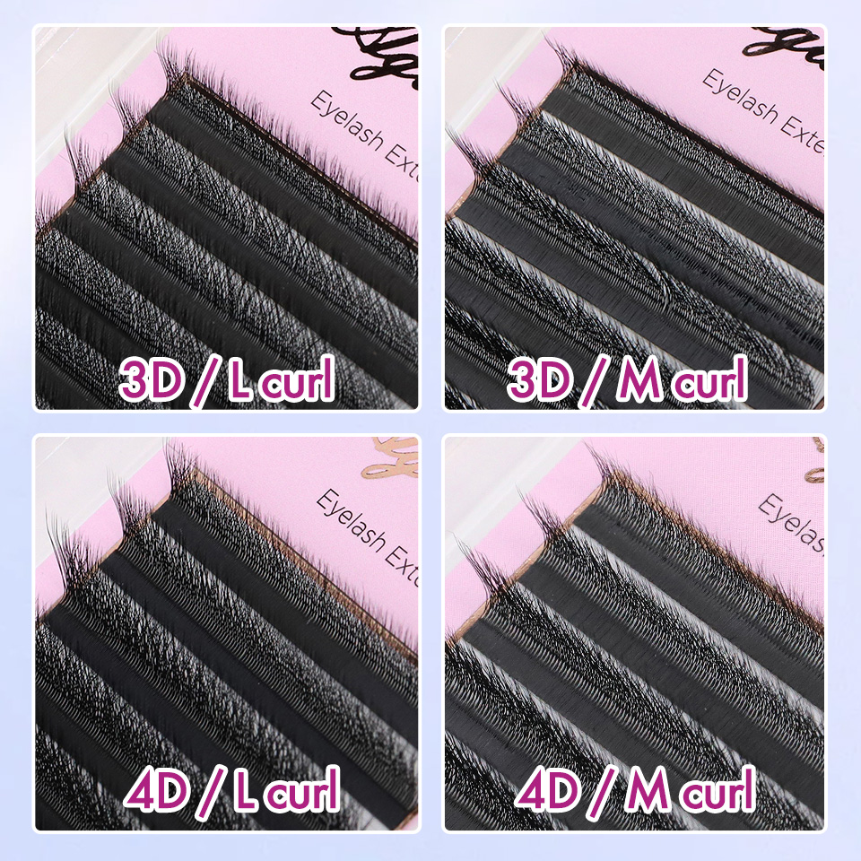 Eyelash Extension Yelix - 自動まつげエクステ,湾曲したw字型のつけまつげ,手織り,プレミアムソフトミンク,ナチュラル,yy 3d 4d,l m lu