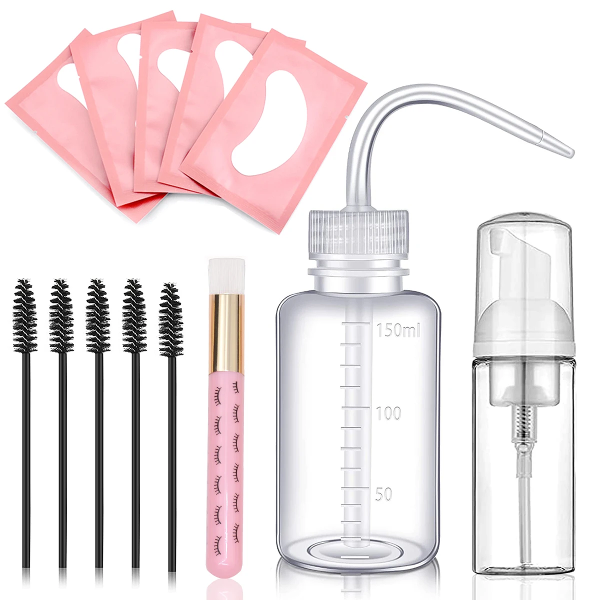 13点入りまつげエクステ洗浄キット 5 in 1 ラッシュボ - Eyelash Extension Wash Kit のレビューと価格