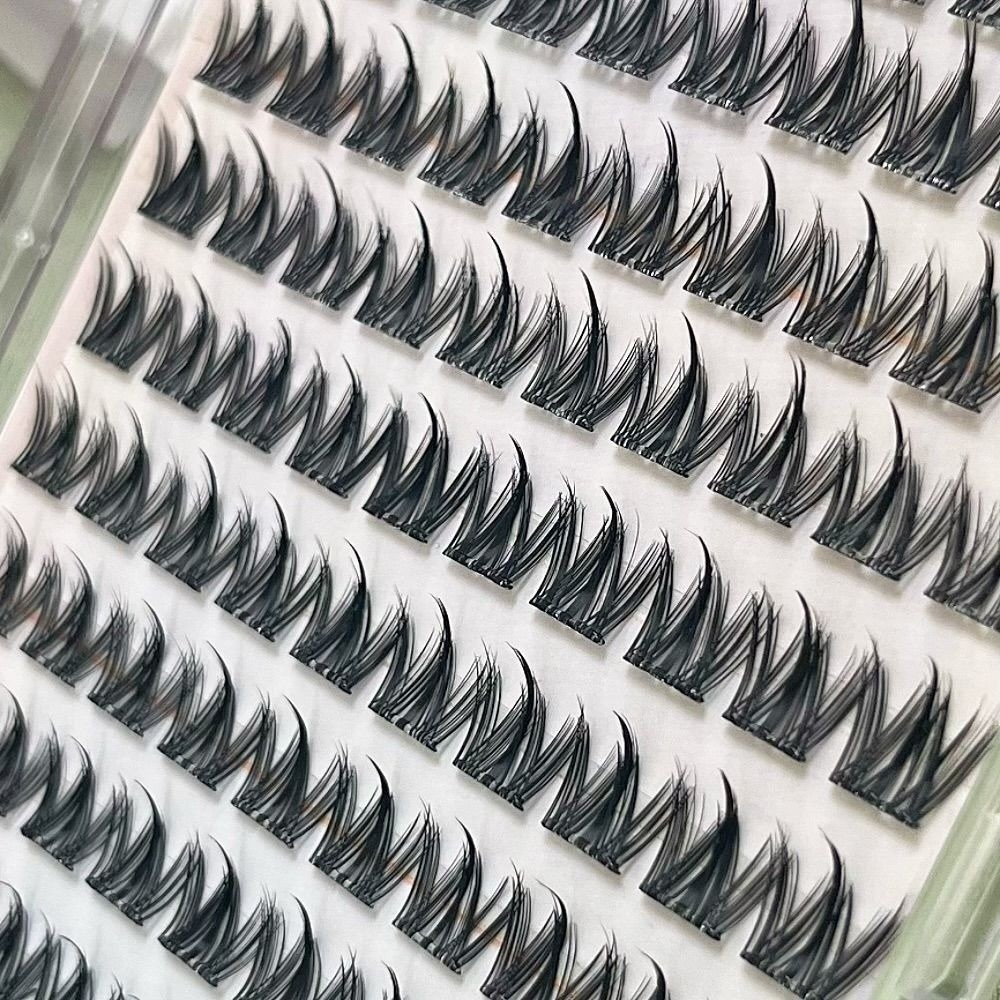 100/130/200クラスター ブラック セルフ接着式つけ - Eyelash Extension No 11 のレビューと価格