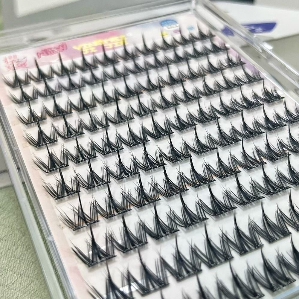 100/130/200 クラスターブラック自己粘着つけまつげ - Eyelash Extension No 11 のレビューと価格