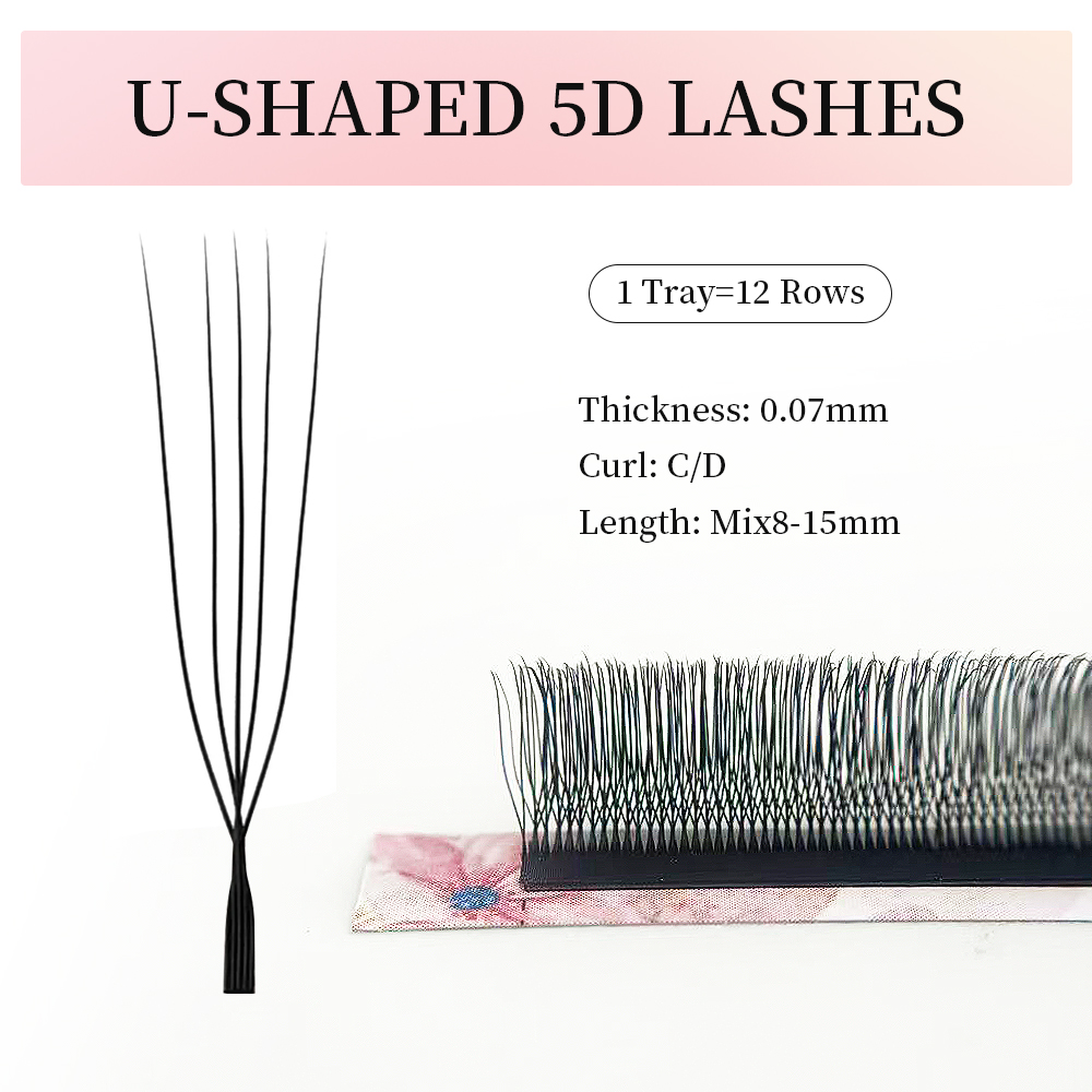 U字型YY 3DW 4DW 5DWまつげエクステ ハンドメイ - Eyelash Extension Yelix のレビューと価格