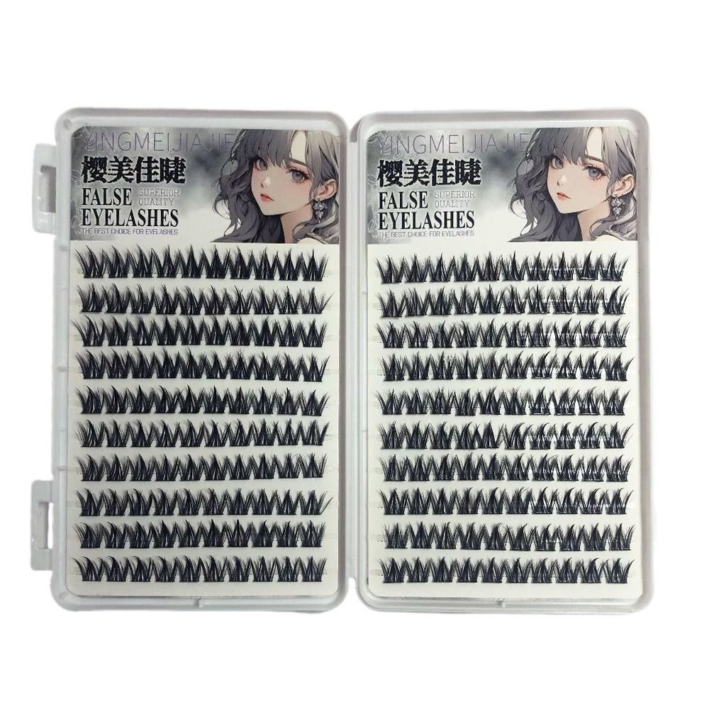 100/130/200クラスター ブラック セルフ接着式つけ - Eyelash Extension No 11 のレビューと価格