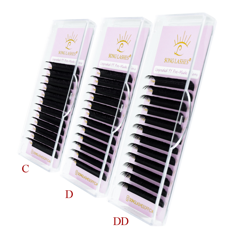SONG LASHES 新しい既成ファン YY 形状黒茶色ま - Eyelash Extension Yelix のレビューと価格