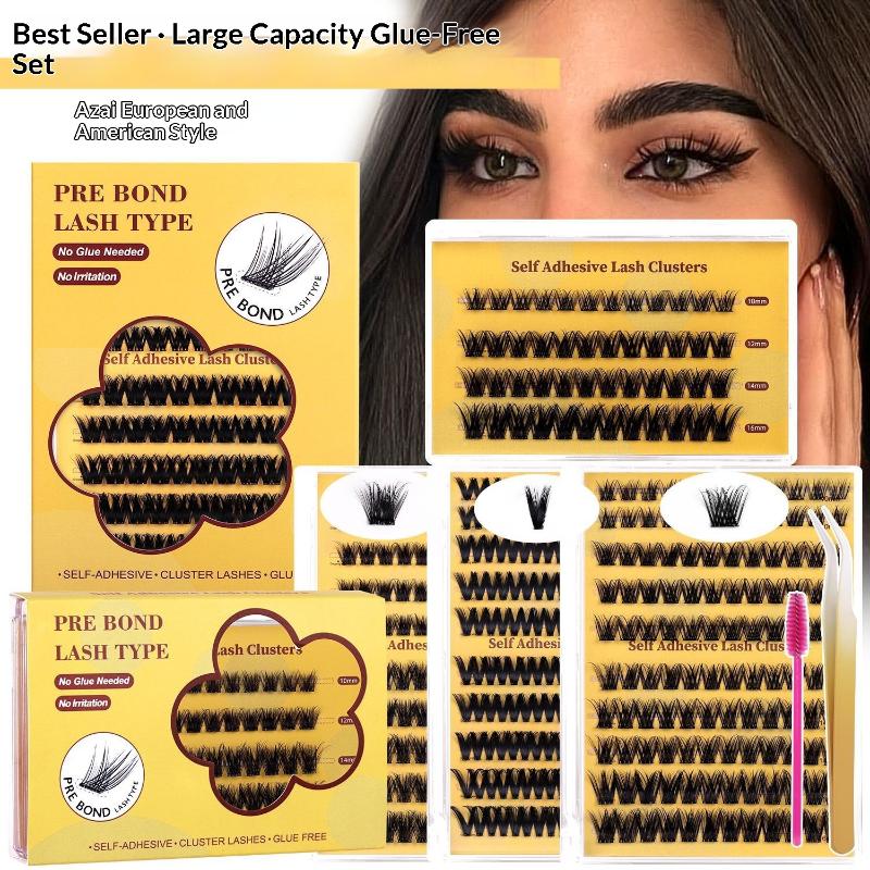 新しいDIYまつげエクステキット、接着剤不要の個別まつげクラ - Eyelash Extension Natural Look のレビューと価格