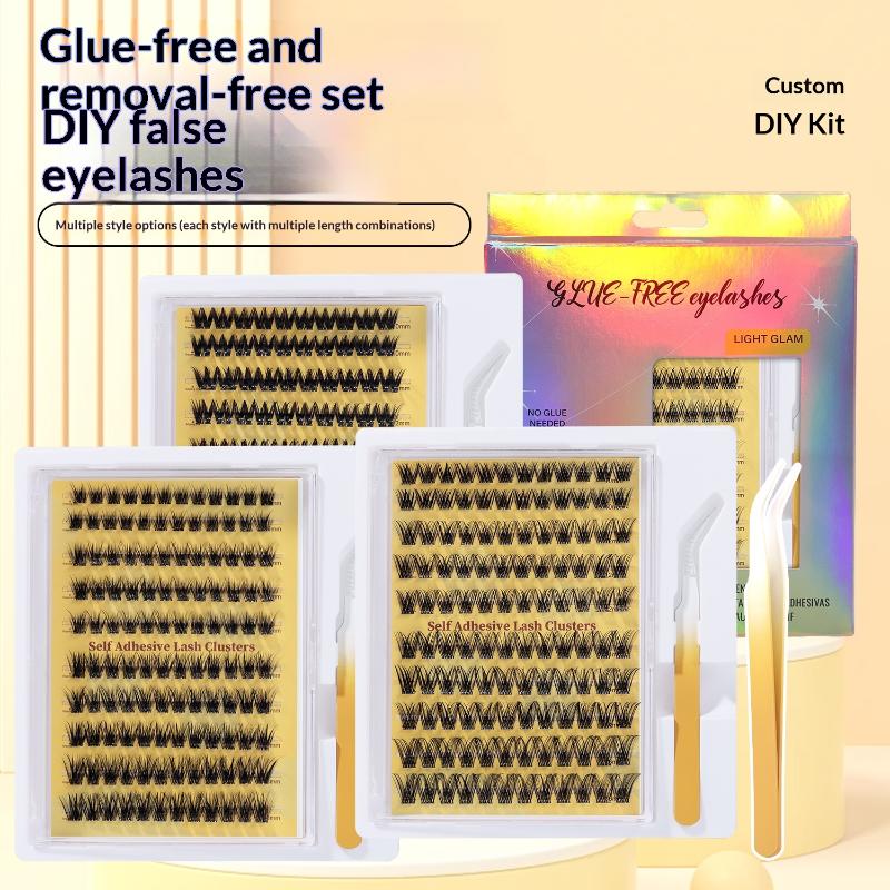 新しいDIYまつげエクステキット、接着剤不要の個別まつげクラ - Eyelash Extension Natural Look のレビューと価格