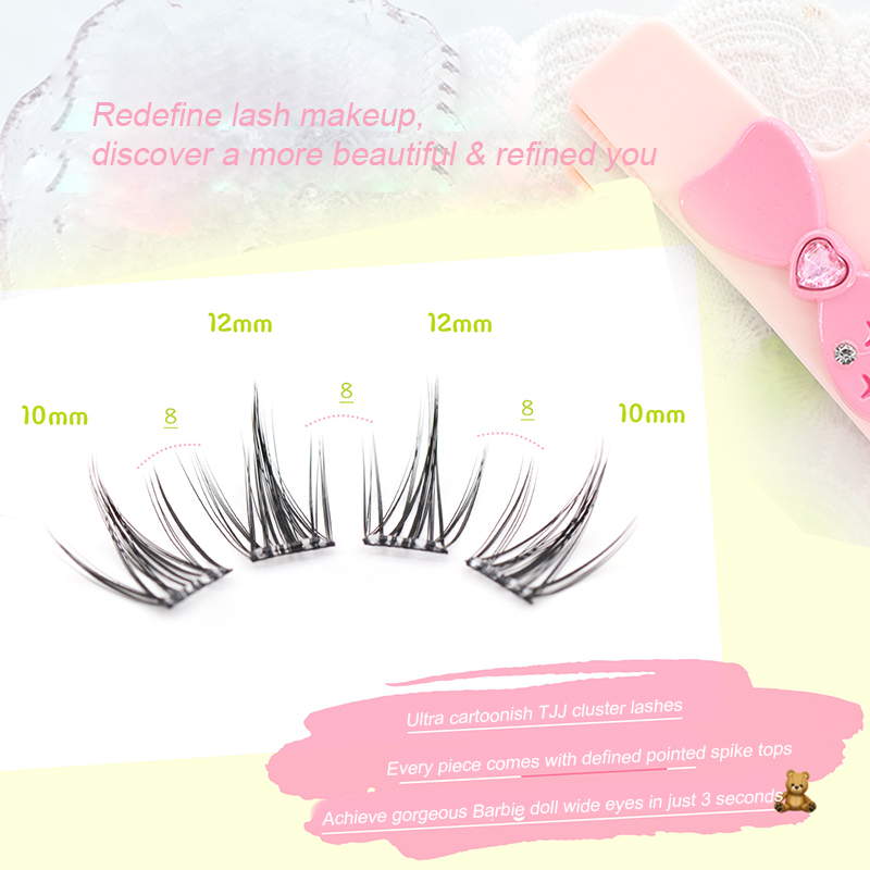 大容量グルーフリーラッシュ＆接着剤が必要なつけまつげ　バニー - Eyelash Extension For Hooded Eyes のレビューと価格
