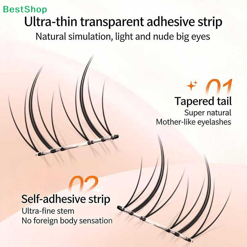 ✂ 黒色の自己粘着式つけまつげ 優しい11-13MM DIY - Eyelash Extension No 11 のレビューと価格