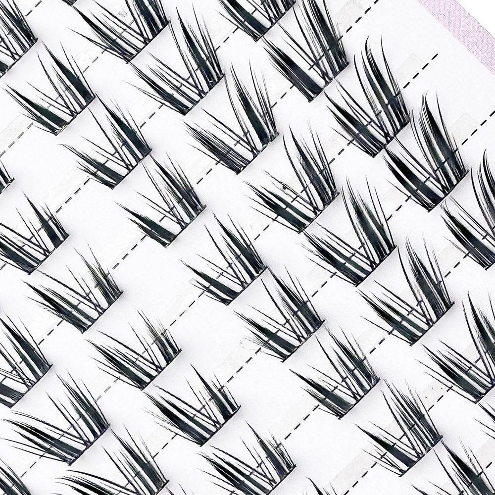 再利用可能なキャットアイフェアリーラッシュクラスター、スパイ - Eyelash Extension Wet Look のレビューと価格
