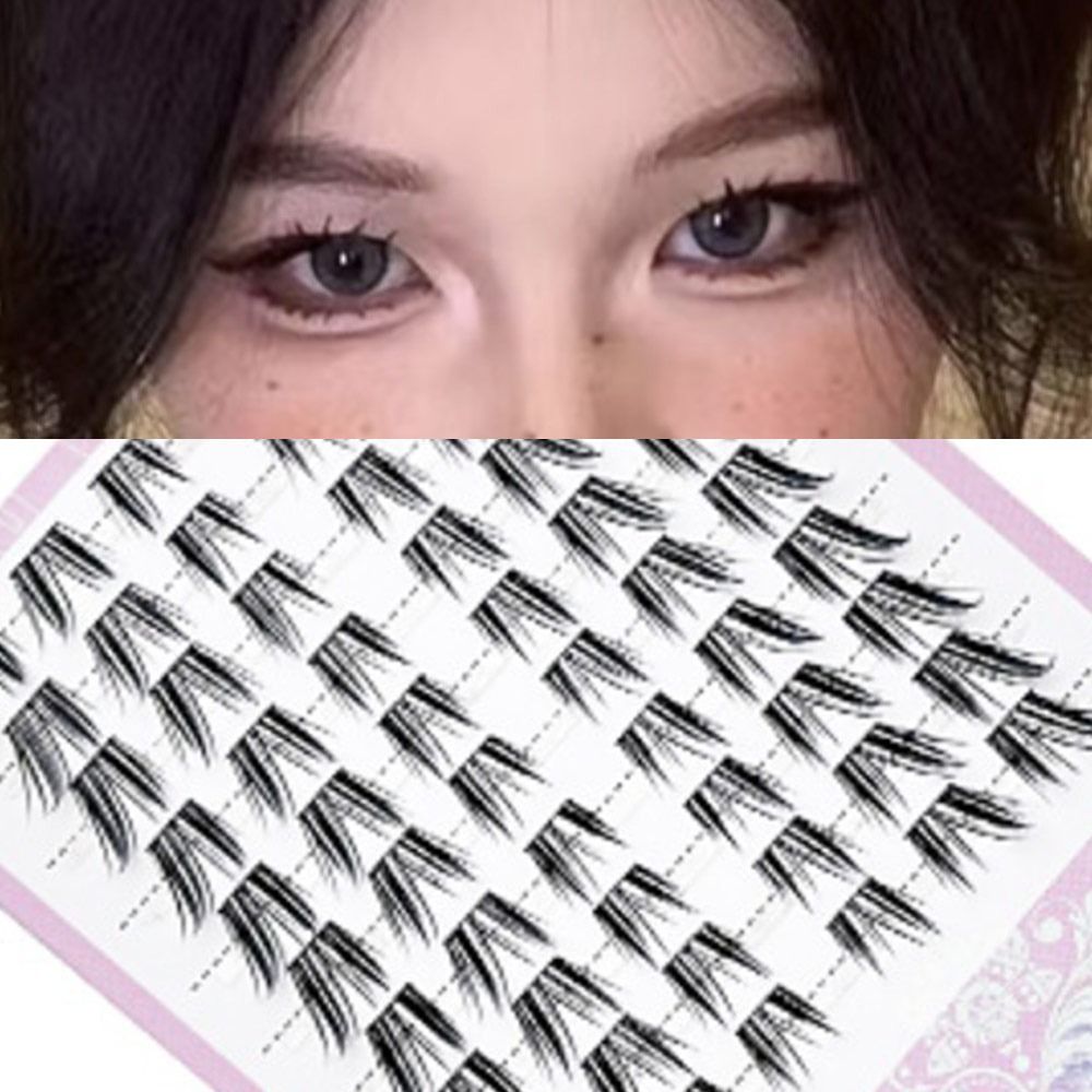 再利用可能なキャットアイフェアリーラッシュクラスター、スパイ - Eyelash Extension Wet Look のレビューと価格