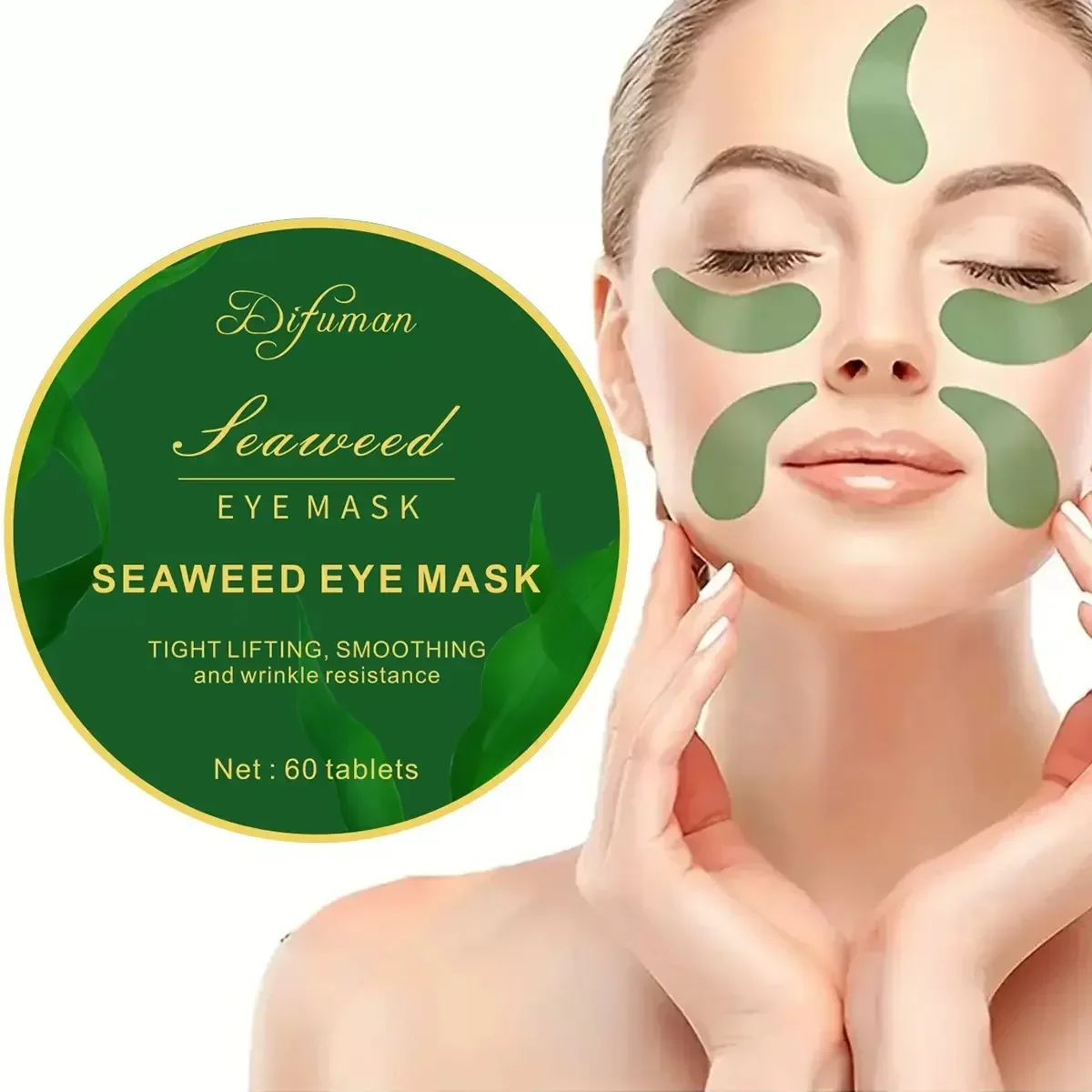 60 個の海藻ヒアルロン酸アイマスクでクマを取り除くコラーゲ - Eye Pad Collagen のレビューと価格
