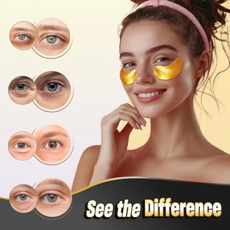 24Kゴールド アイパッチ - 60枚入り アイマスク |  - Eye Pad Collagen のレビューと価格