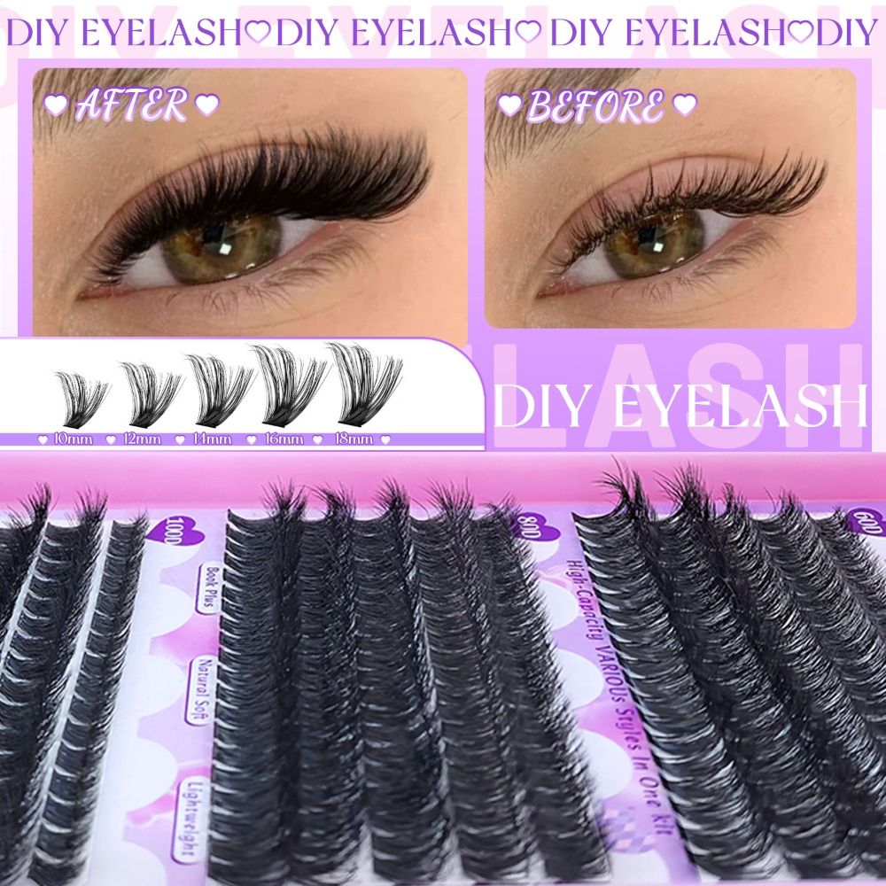 9-18mmの長さのつけまつげ、ボンド＆シールタイプ、ウィス - Eyelash Extension Wispy Look のレビューと価格
