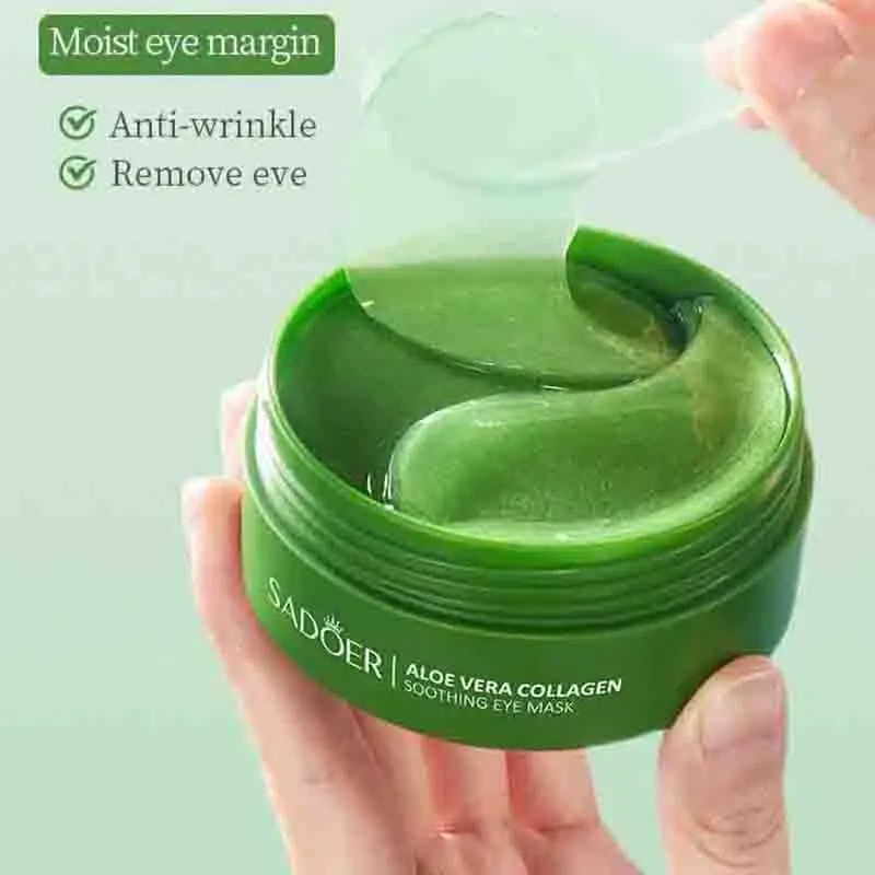 60 個アロエベラコラーゲンアイマスク抗くま目袋保湿抗しわア - Eye Pad Collagen のレビューと価格