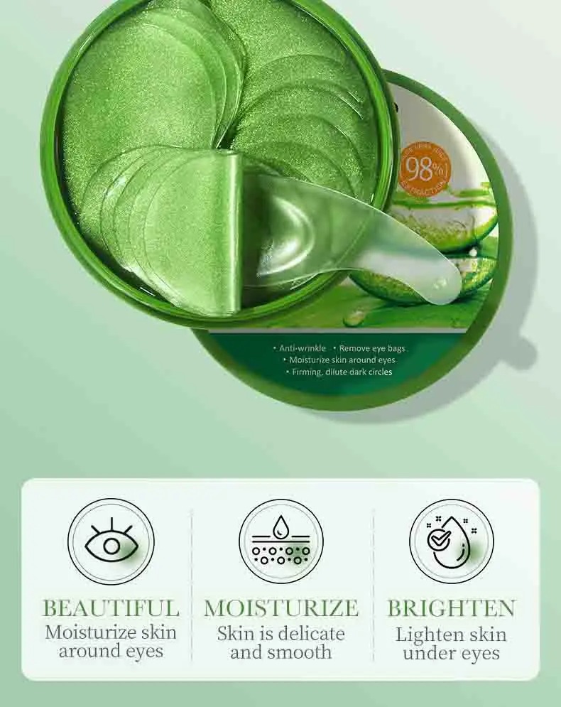 60 個アロエベラコラーゲンアイマスク抗くま目袋保湿抗しわア - Eye Pad Collagen のレビューと価格