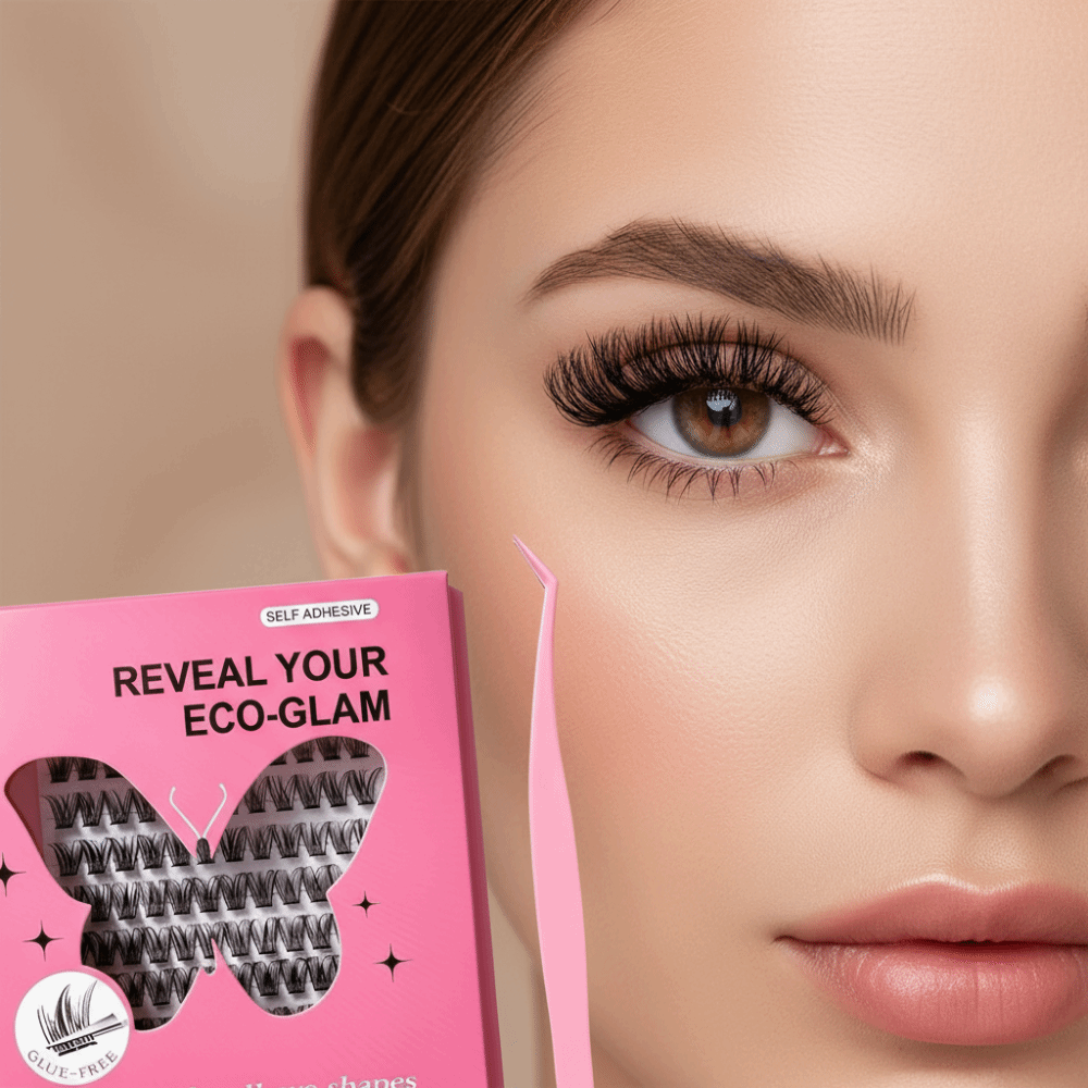 自然な見た目DIYまつげエクステキット ふわふわ 接着剤不要 - Eyelash Extension Natural Look のレビューと価格