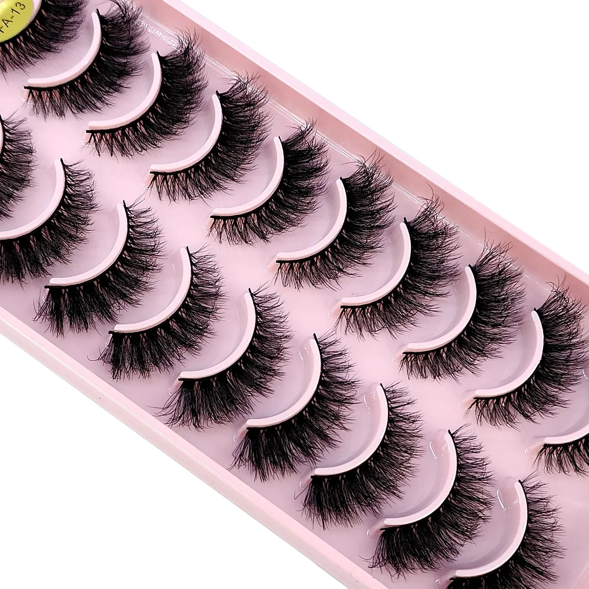 HBZGTLAD 10 ペア 3D ミンクヘアつけまつげナチ - Eyelash Extension For Big Eyes のレビューと価格