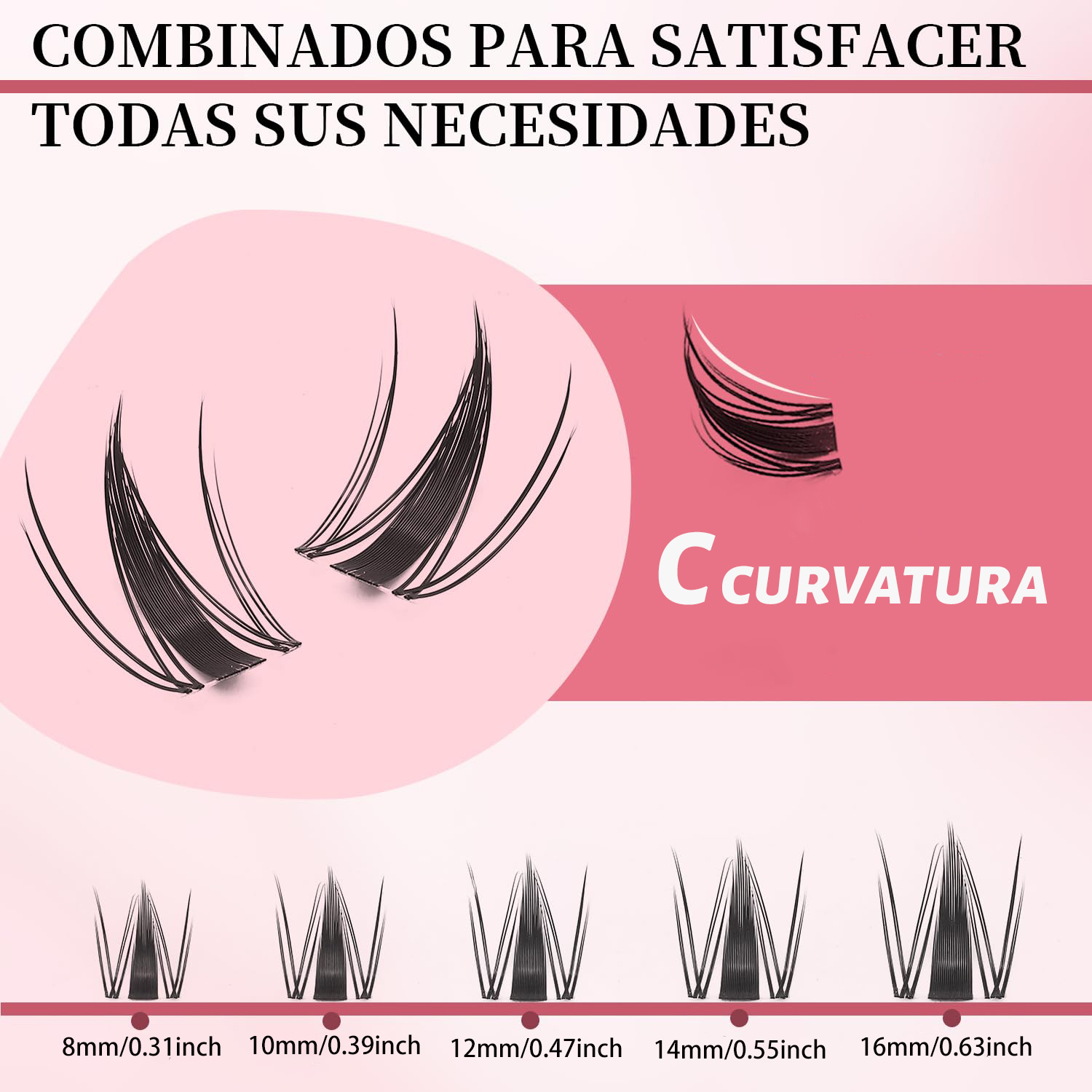 150本入りDIYナチュラル厚めクラスターフェイクまつげ、8 - Eyelash Extension For Big Eyes のレビューと価格