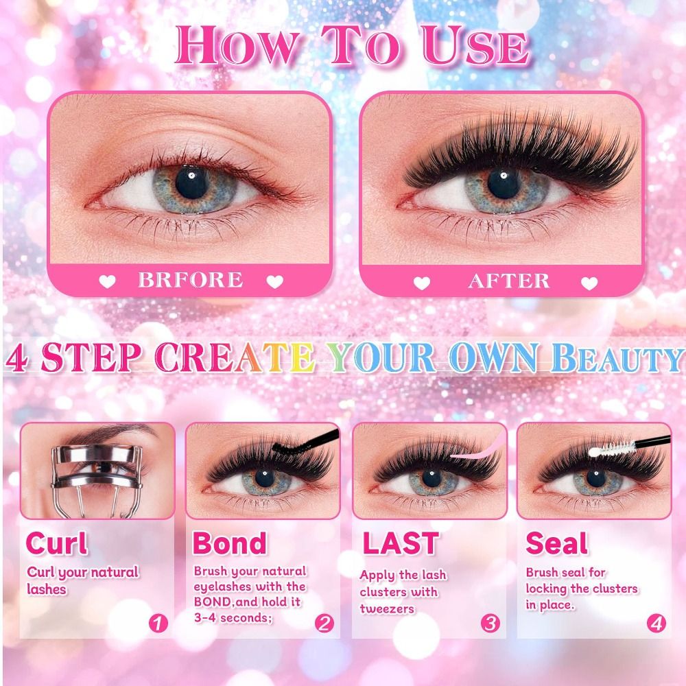 ナチュラルルックつけまつげ ウィスピー風 ボンド＆シール D - Eyelash Extension Natural Look のレビューと価格