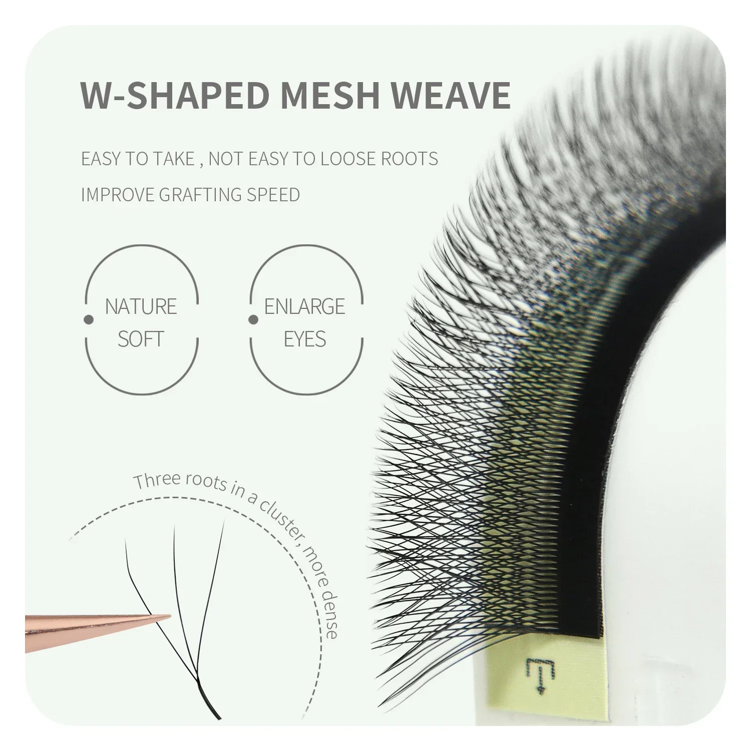 ANNAFRIS ブラウン W シェイプラッシュエクステンシ - Eyelash Extension Yelix のレビューと価格