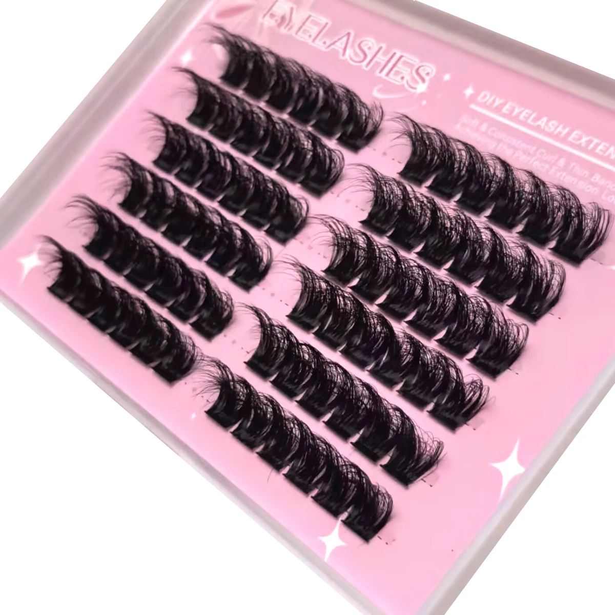 AMSDCN 10 行つけまつげ黒 0.07 ミリメートル繊 - Eyelash Extension For Big Eyes のレビューと価格