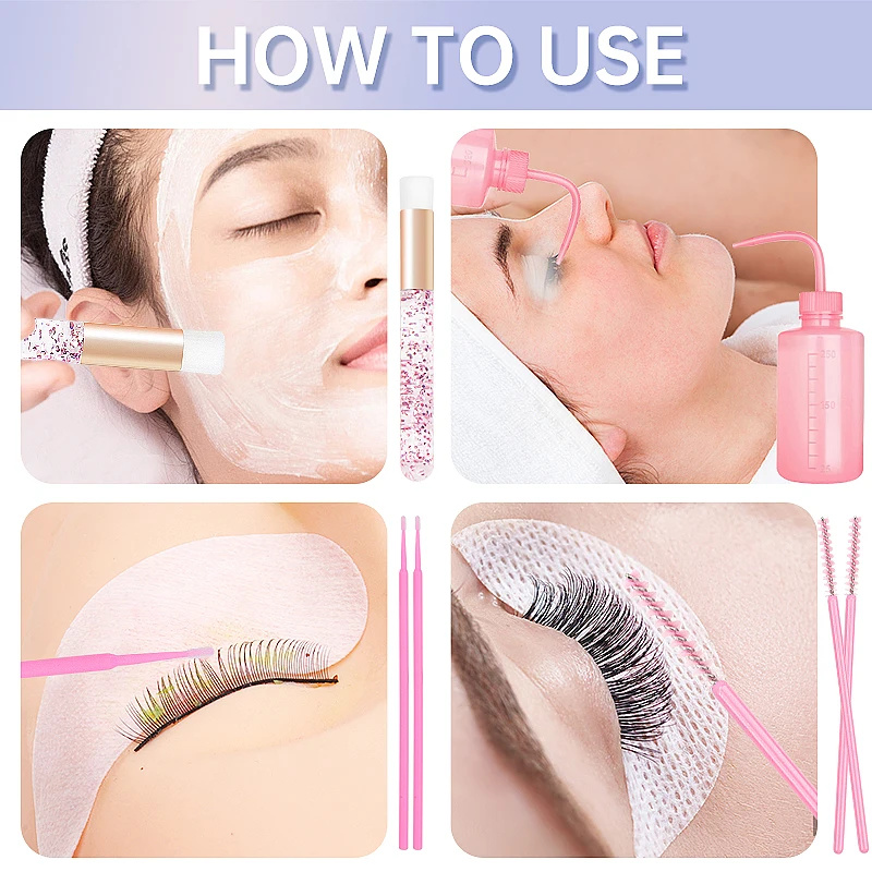 153 ピース/セットまつげエクステンション用品キットまつげ - Eyelash Extension Wash Kit のレビューと価格