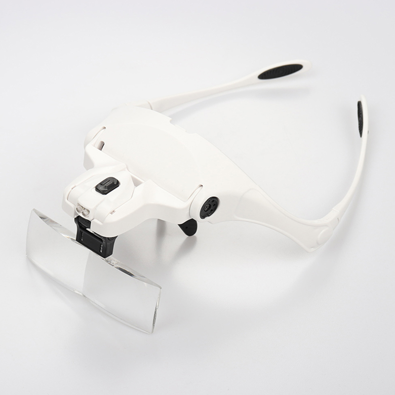 5 レンズ虫眼鏡 LED ライトランプヘッドヘッドバンド拡大 - Eyelash Extension With Glasses のレビューと価格