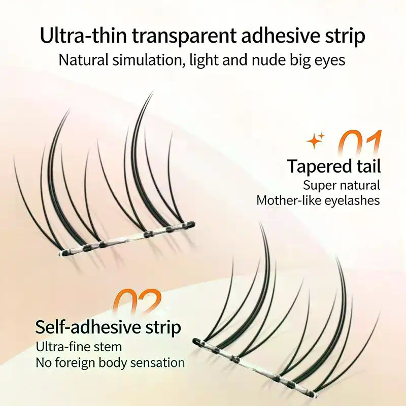 黒色の自己粘着式つけまつげ 優しい11-13MM DIYまつ - Eyelash Extension No 11 のレビューと価格
