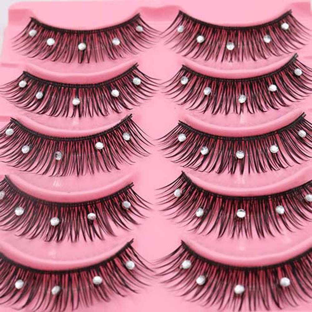 メイクアップツール光沢のあるラインストーン長持ちするスパンコ - Eyelash Extension For Big Eyes のレビューと価格