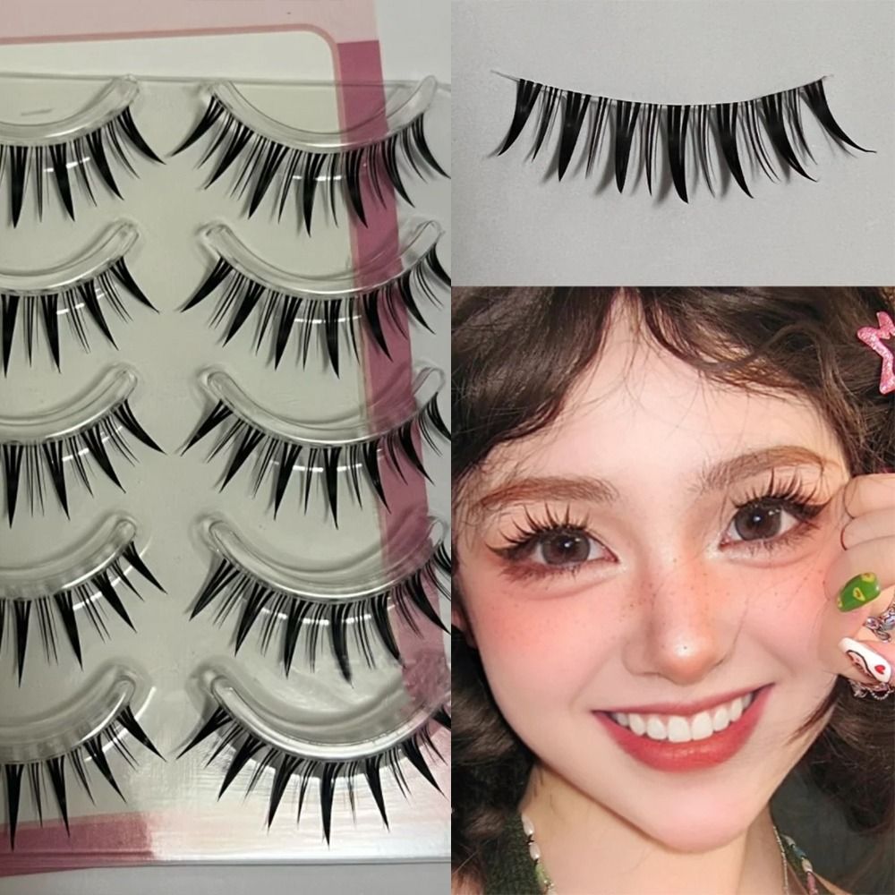 5ペアパック 日本製 コスプレ用つけまつげ ドラマチックな厚 - Faux Mink Lash のレビューと価格