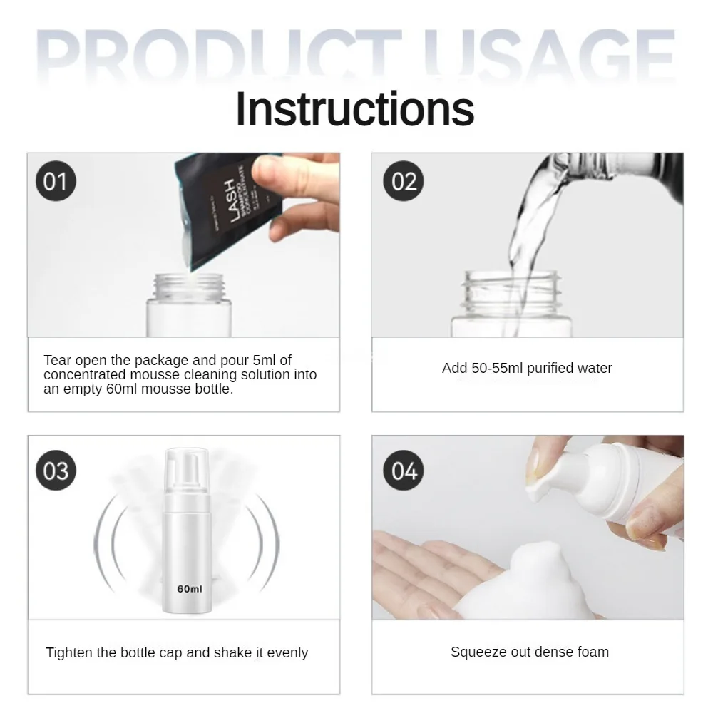 まつげエクステリムーバーとフォームブラシセット,刺激物なく, - Eyelash Extension Wash Kit のレビューと価格