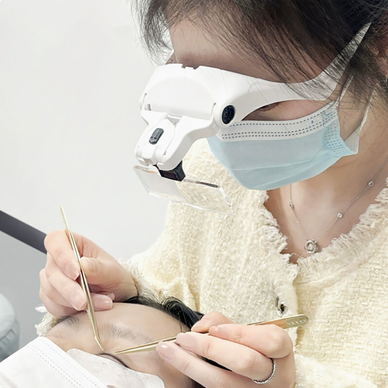 5 個レンズ調整可能な拡大鏡まつげエクステンション拡大鏡 L - Eyelash Extension With Glasses のレビューと価格